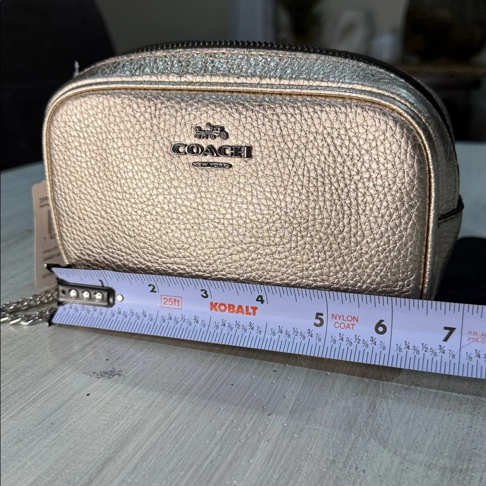 Coach Gold Pebbled Leather Crossbody